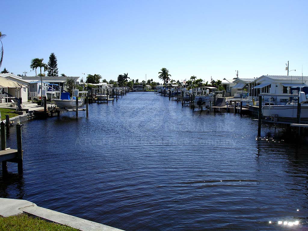 View Down the Canal From St. James City Area Mobile Homes